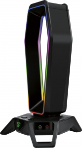 Yenkee RGB fejhallgató állvány USB hub-bal és hangkártyával (YHB 3000)